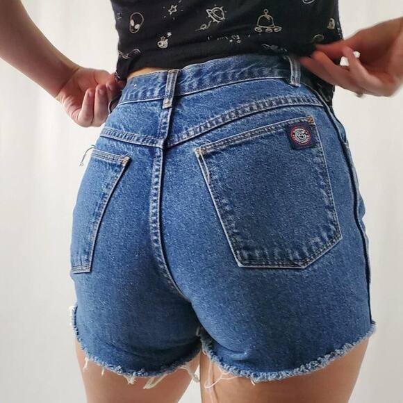 Vintage Pants - Vintage 90s Giorgio Sant'Angelo Cutoff Denim Mom Jean Shorts - 8